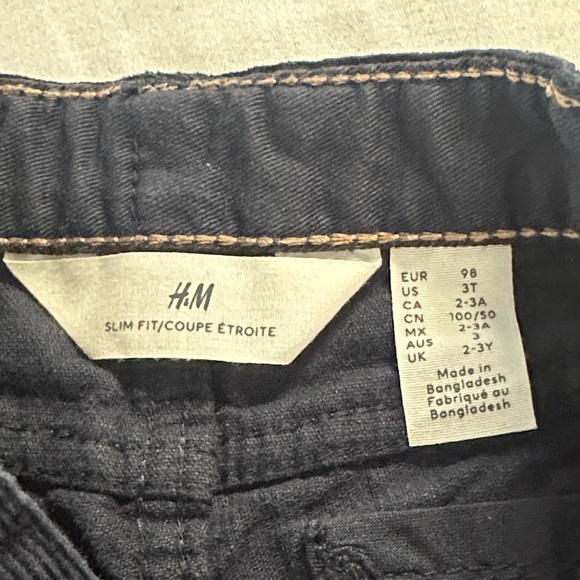 H&M - Navy Corduroy Kids Pants - Picture 2 of 4
